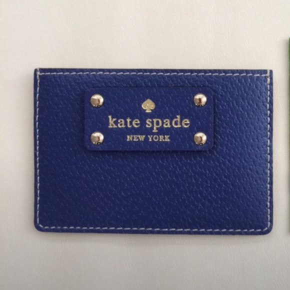 Kate Spade-New York Graham Wellesley Card Holder (Blue / Tan 🤎💙) - Picture 1 of 4